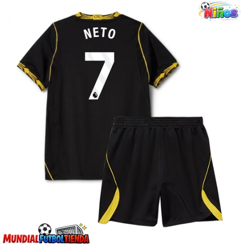 Camiseta Chelsea Pedro Neto #7 Segunda Equipación Replica 2026-27 para niños mangas cortas (+ Pantalones cortos)